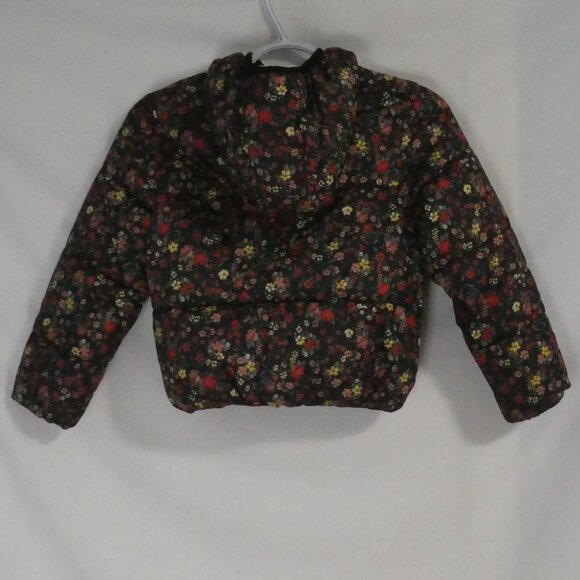 OLD NAVY | small (6-7) | Floral Hooded Quilted Puffer Jacket | Fleece Lined - Picture 3 of 16